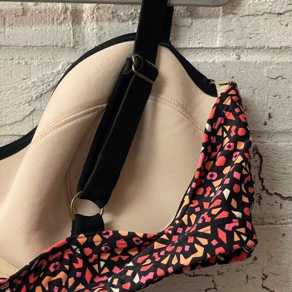 Ava & Viv Bathing Suit Bra Bikini Top Abstract Geometric Design Plus Size Curvy - Picture 7 of 10